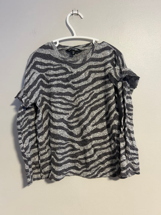 George youth xs grey zebra shirt