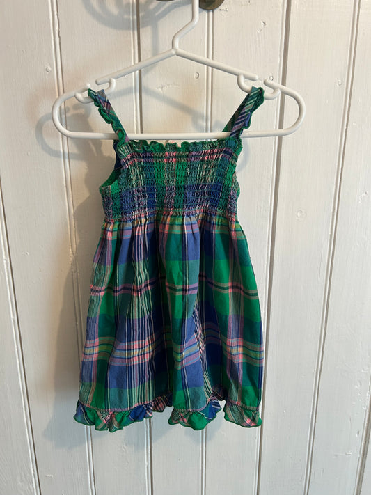 Oshkosh 18m green, pink & blue plaid dress