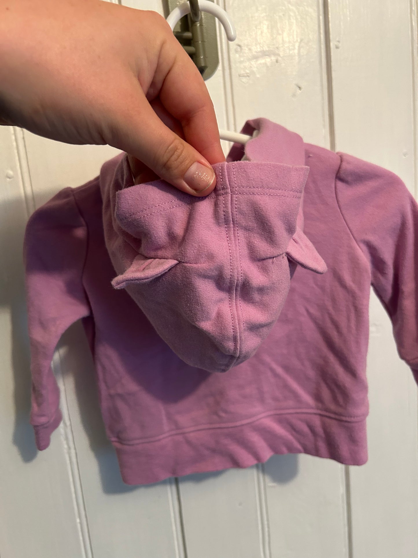 Under armour 0/3m purple zip up hoodie