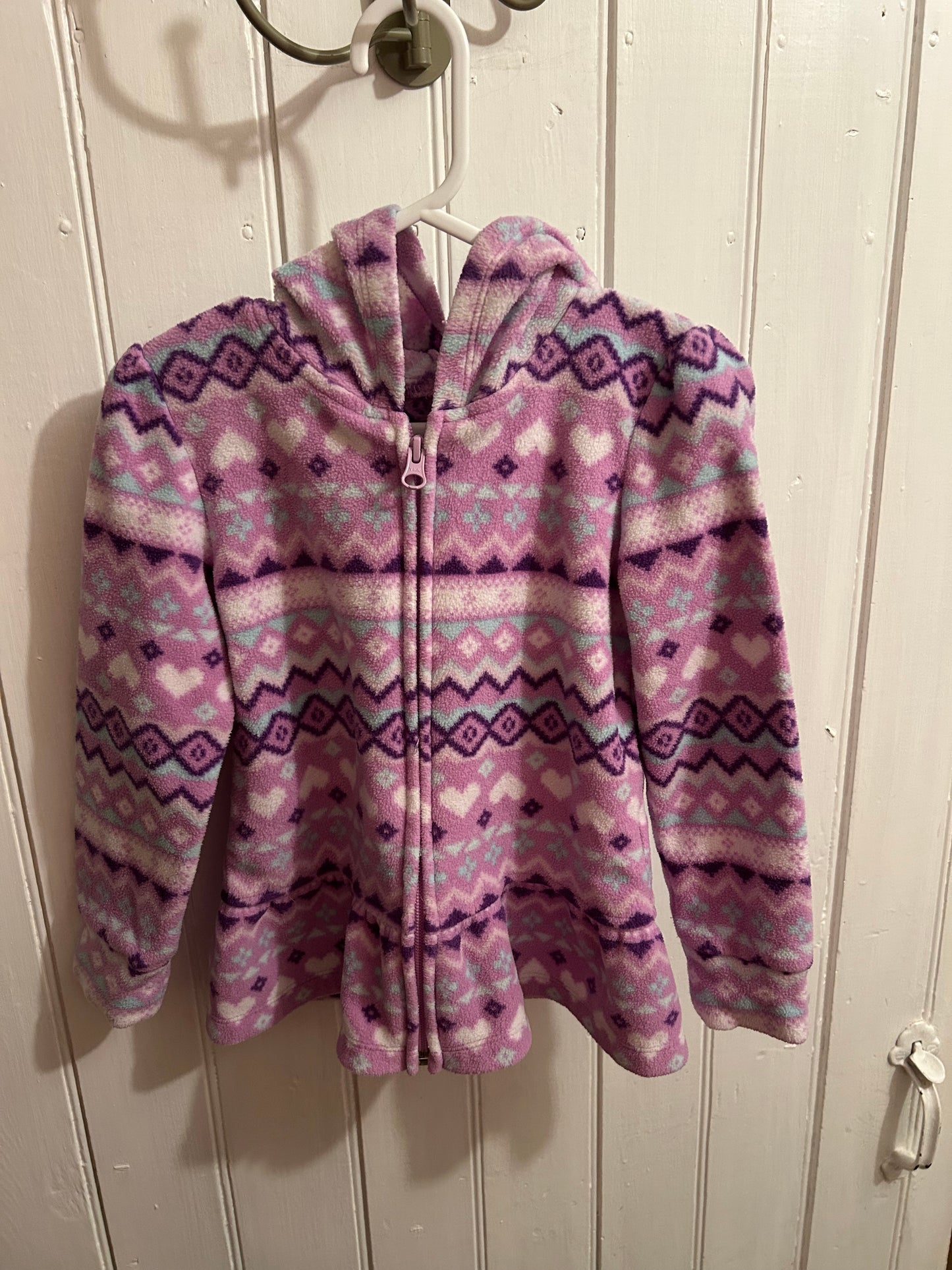 Children’s place 5t purple Aztec fleece zip up hoodie