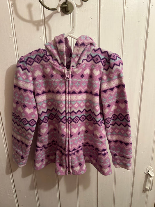 Children’s place 5t purple Aztec fleece zip up hoodie