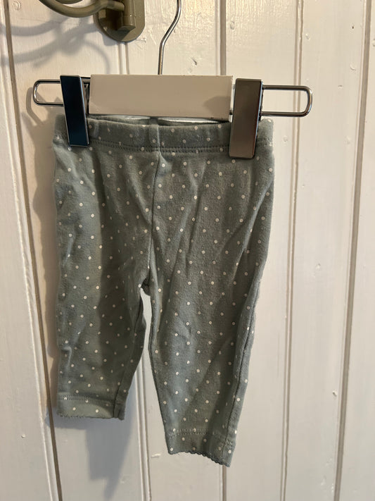 Carters 3m blue polka dot leggings
