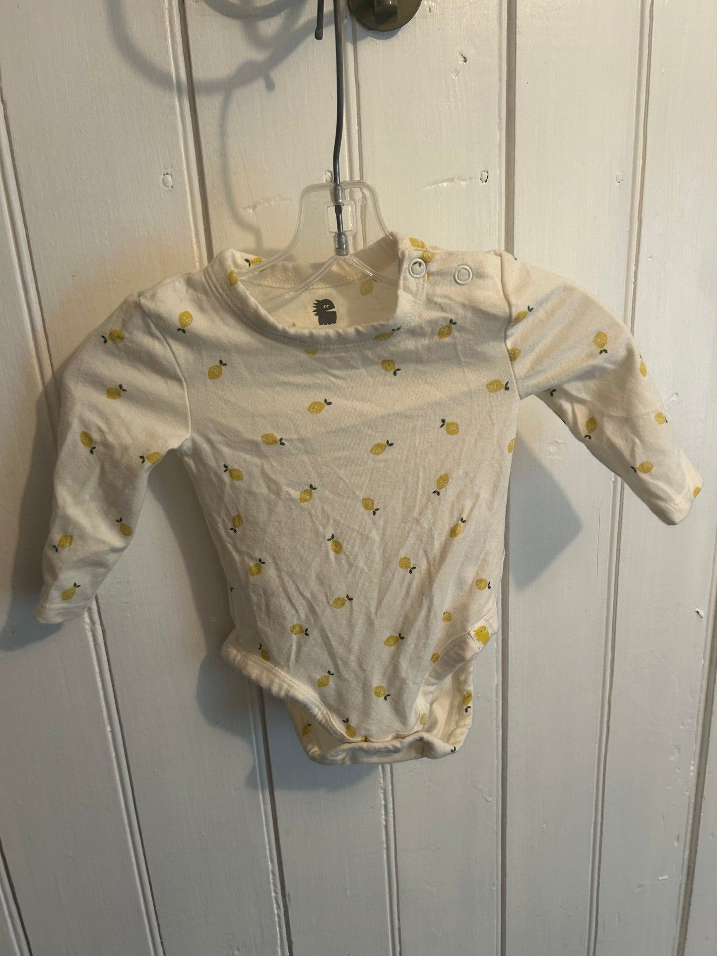 Rise Little Earthling 0/3m yellow lemon onesie