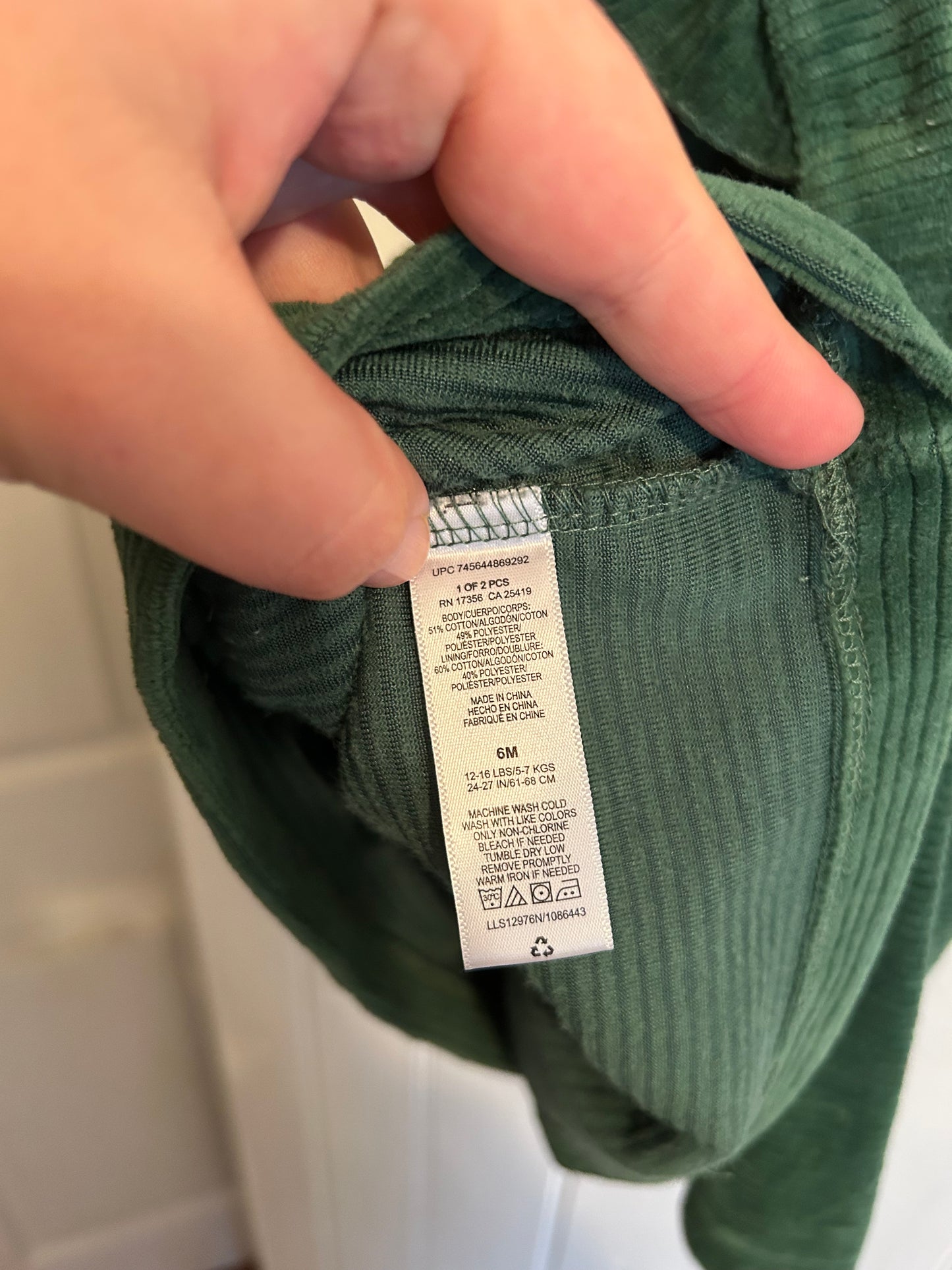 6m green rubber ruffle dress