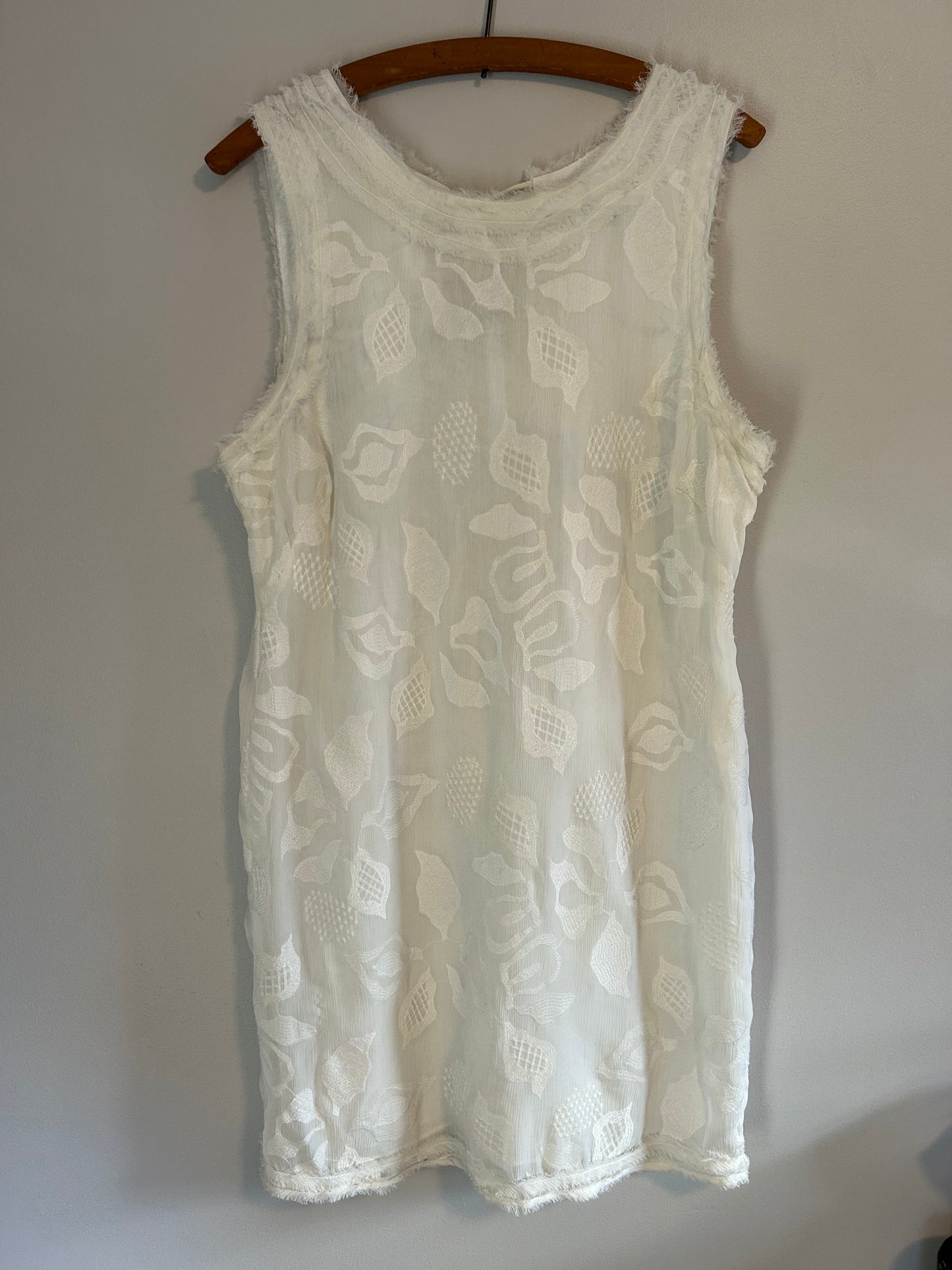 Max studio xl white sheer dress