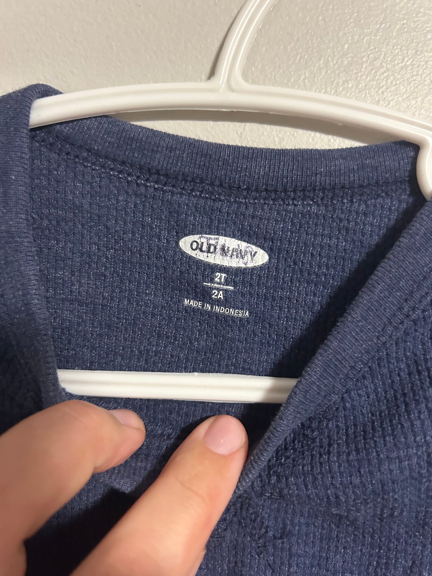 Old navy 2t navy waffle knit top