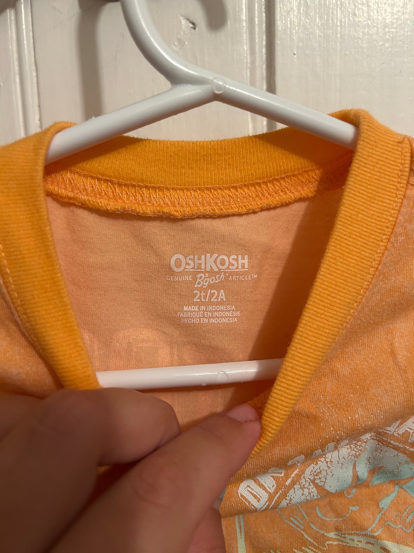 Oshkosh 2t orange road trip tshirt