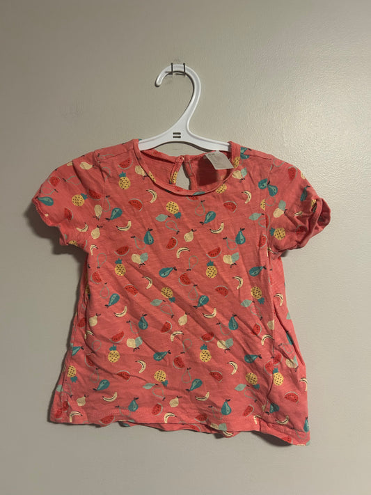 H&M 18/24m pink fruit tshirt