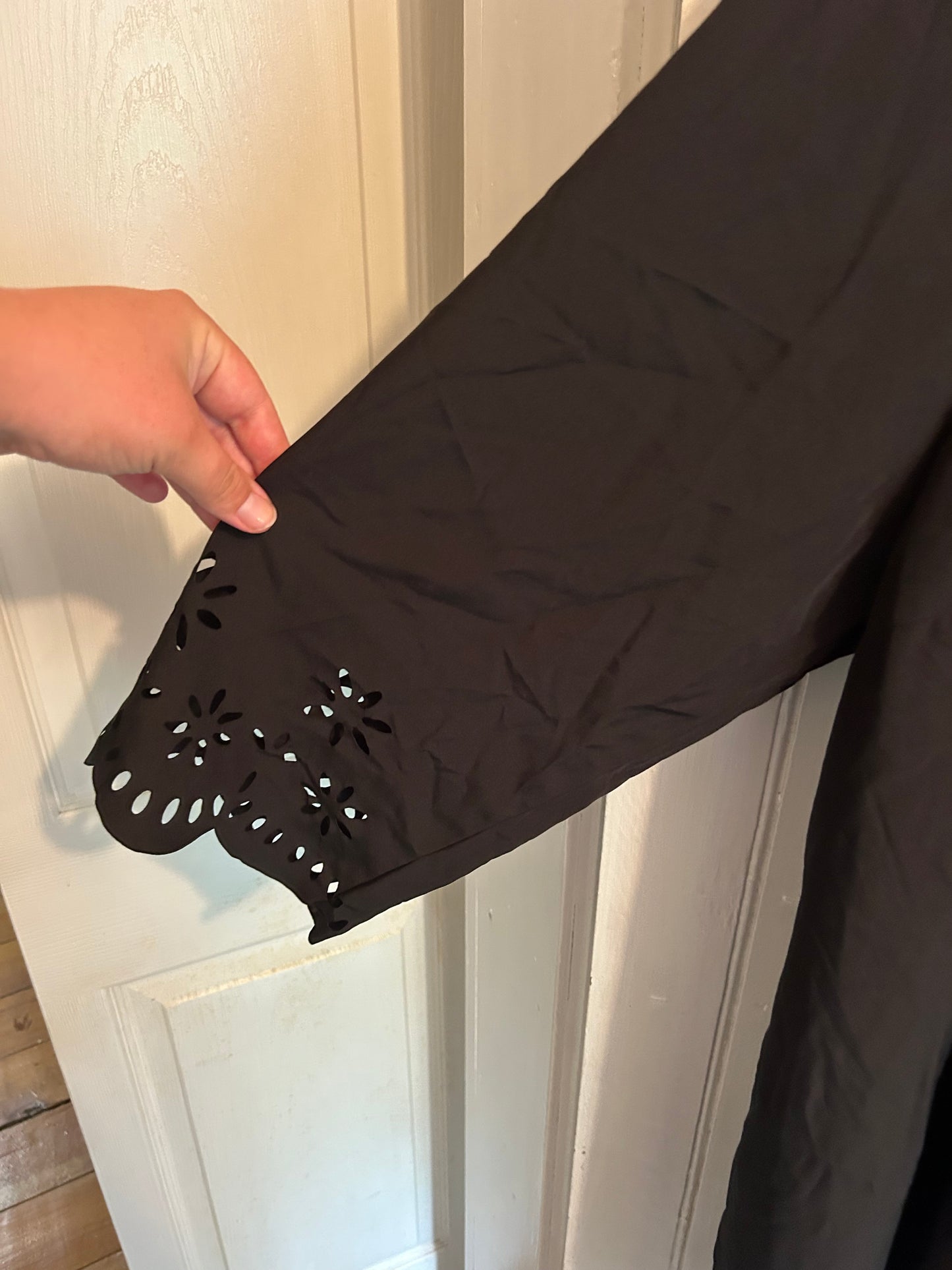 Shein 2x black cutout floral dress