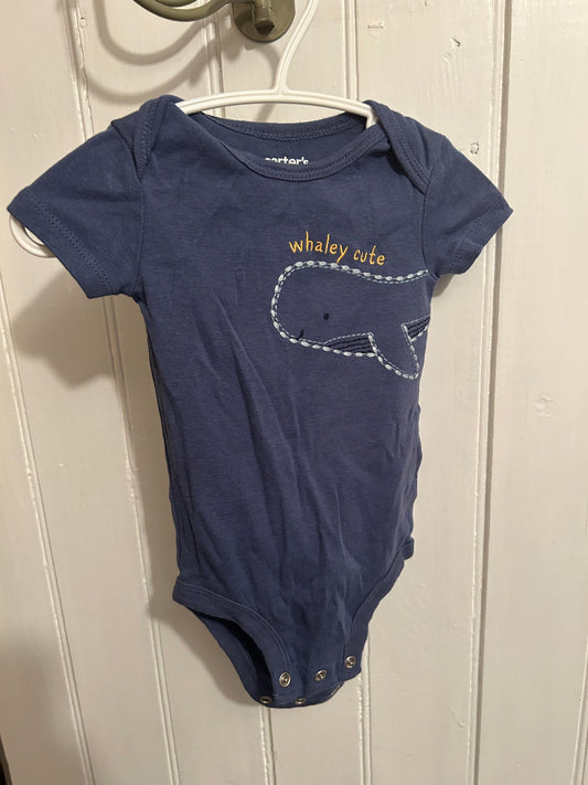 Carters blue Whaley cute onesie