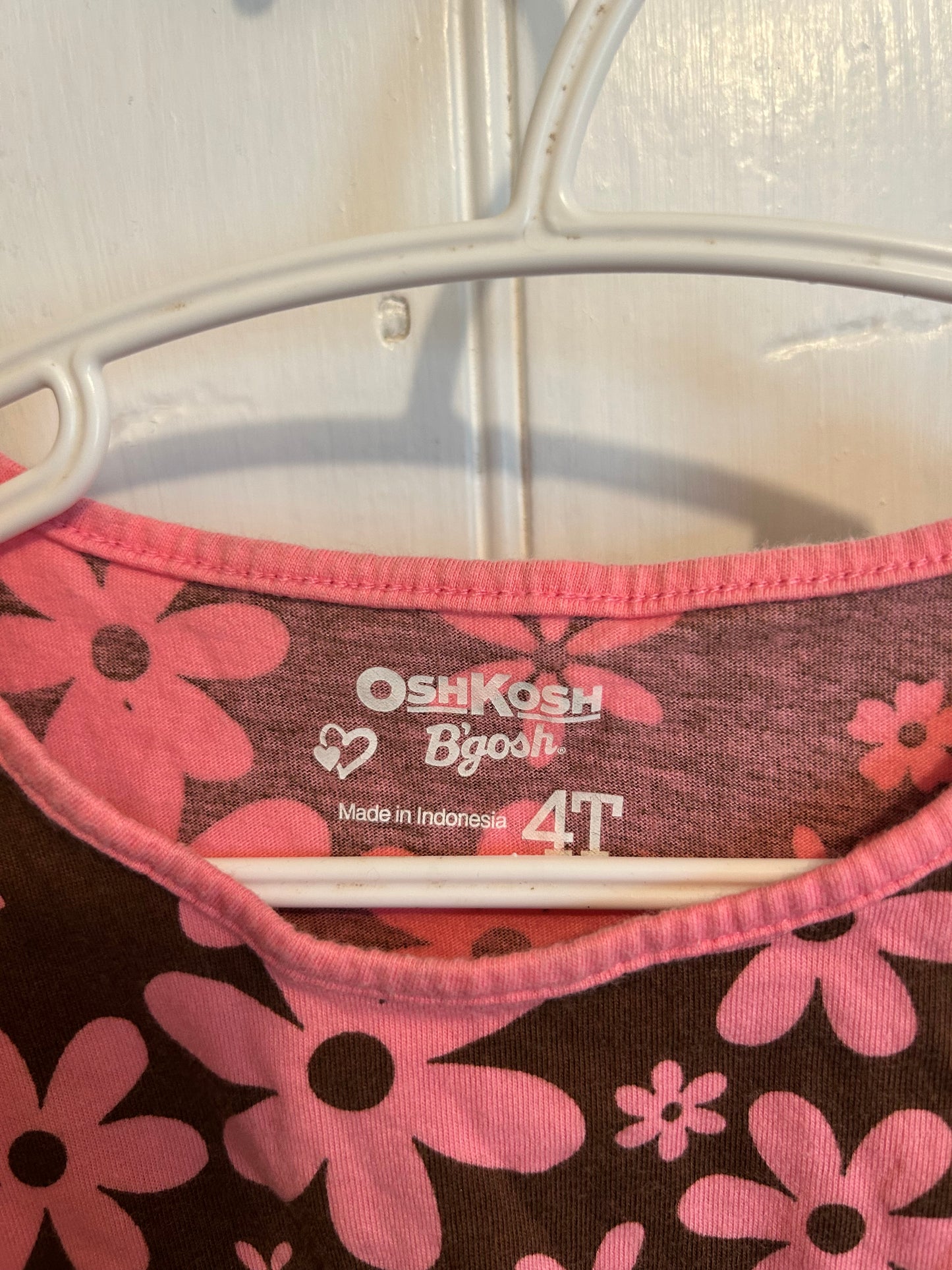 Oshkosh 4t brown & pink floral tshirt