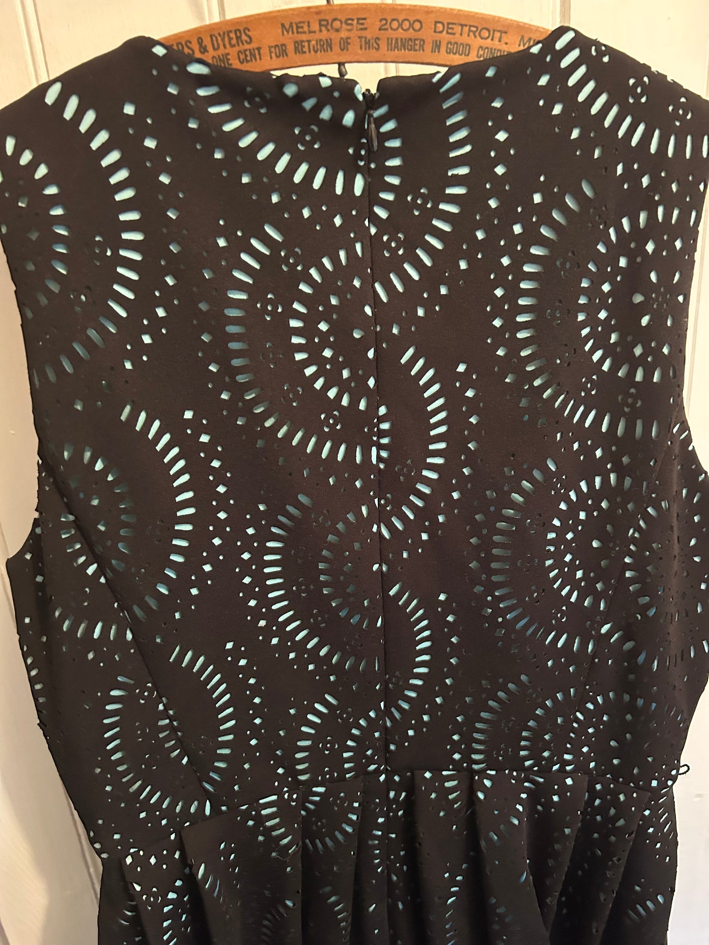 Calvin Klein 12 black & teal lace dress