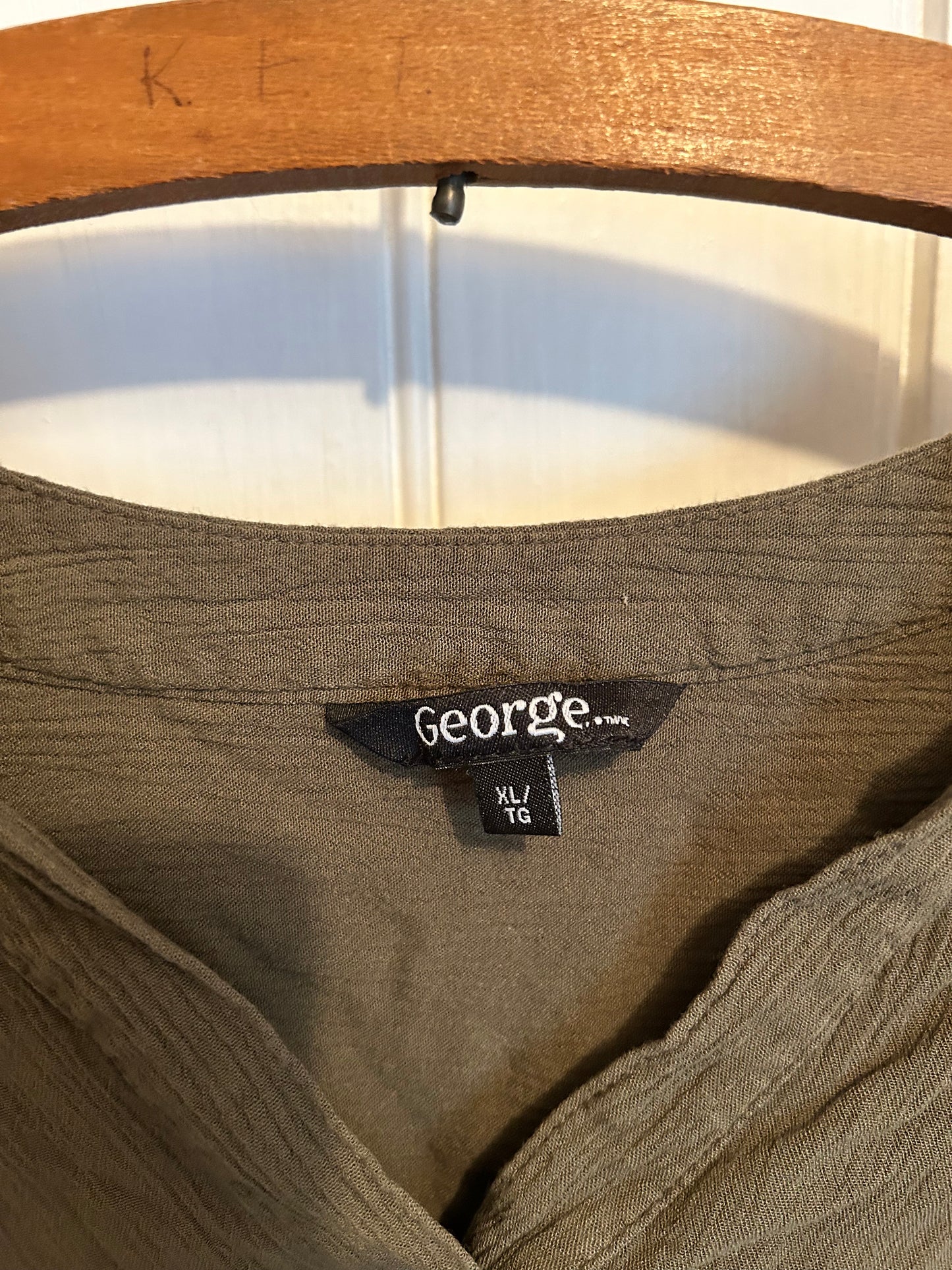 George xl green twist blouse