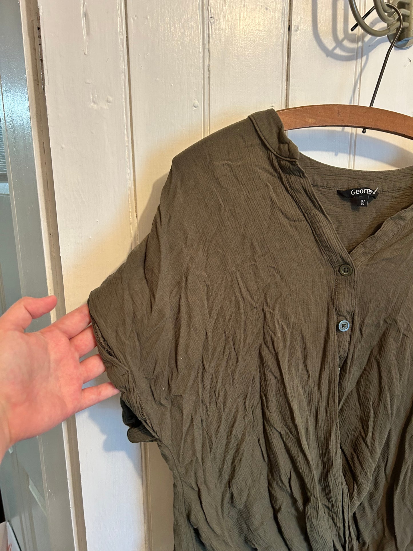 George xl green twist blouse