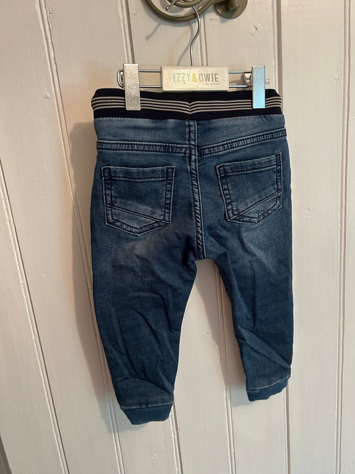 Mayoral 12m medium wash denim joggers