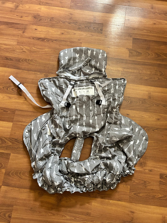 Grey arrow shopping cart cover