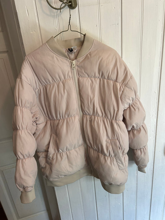 H&M divided small tan puffer jacket