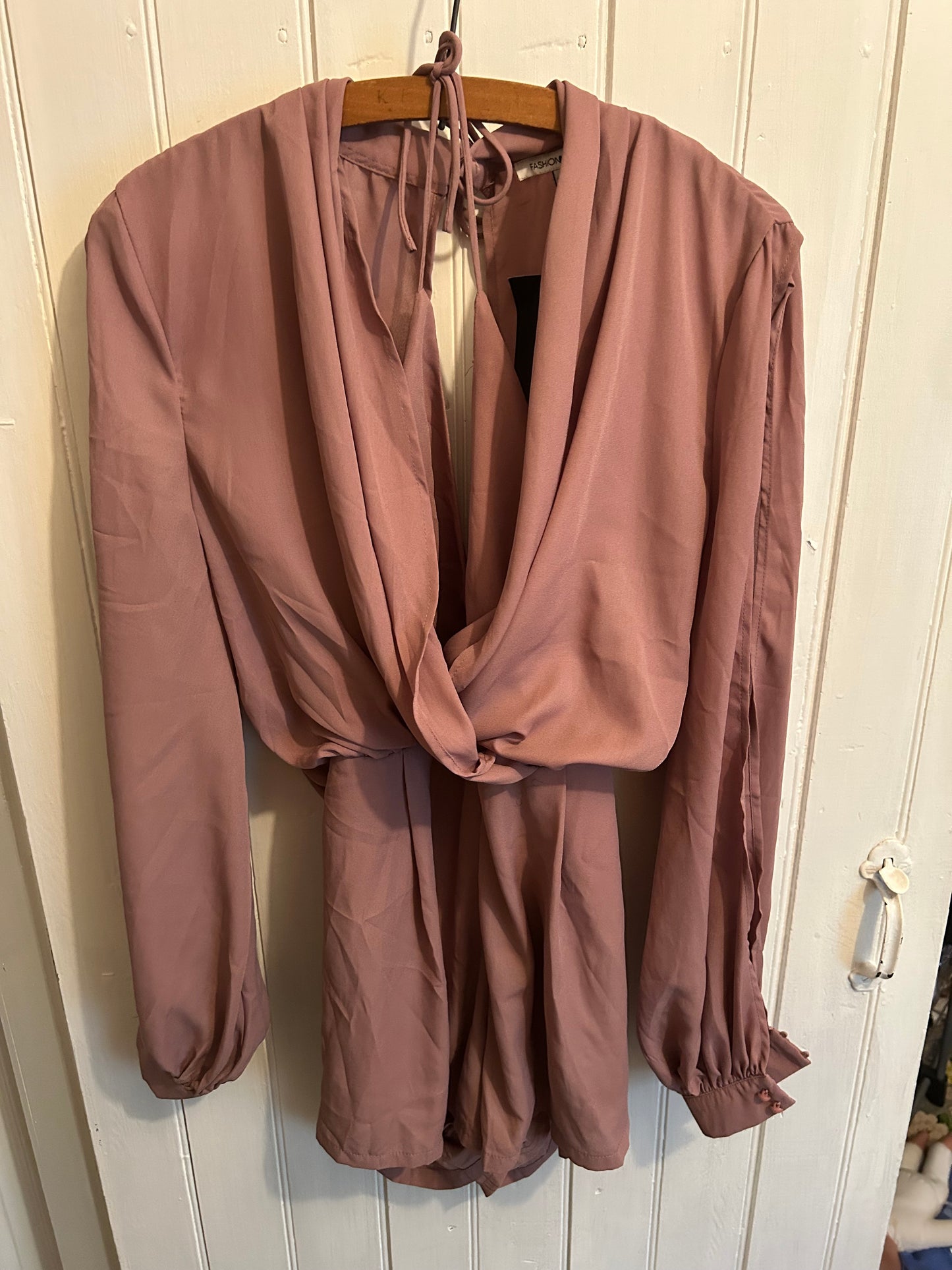 NEW fashion nova xl purple long sleeve shorts romper