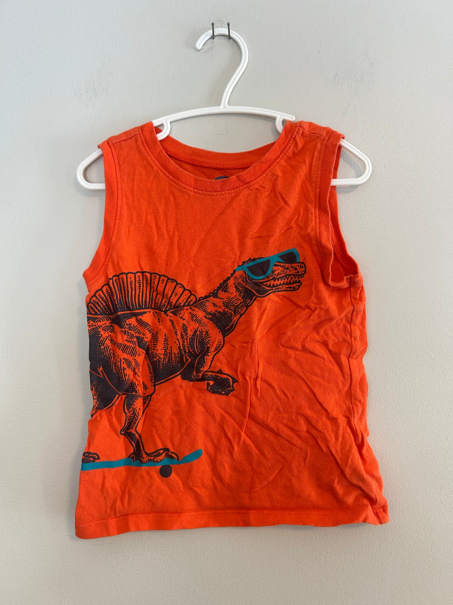 Old navy 4t orange Dino tank top