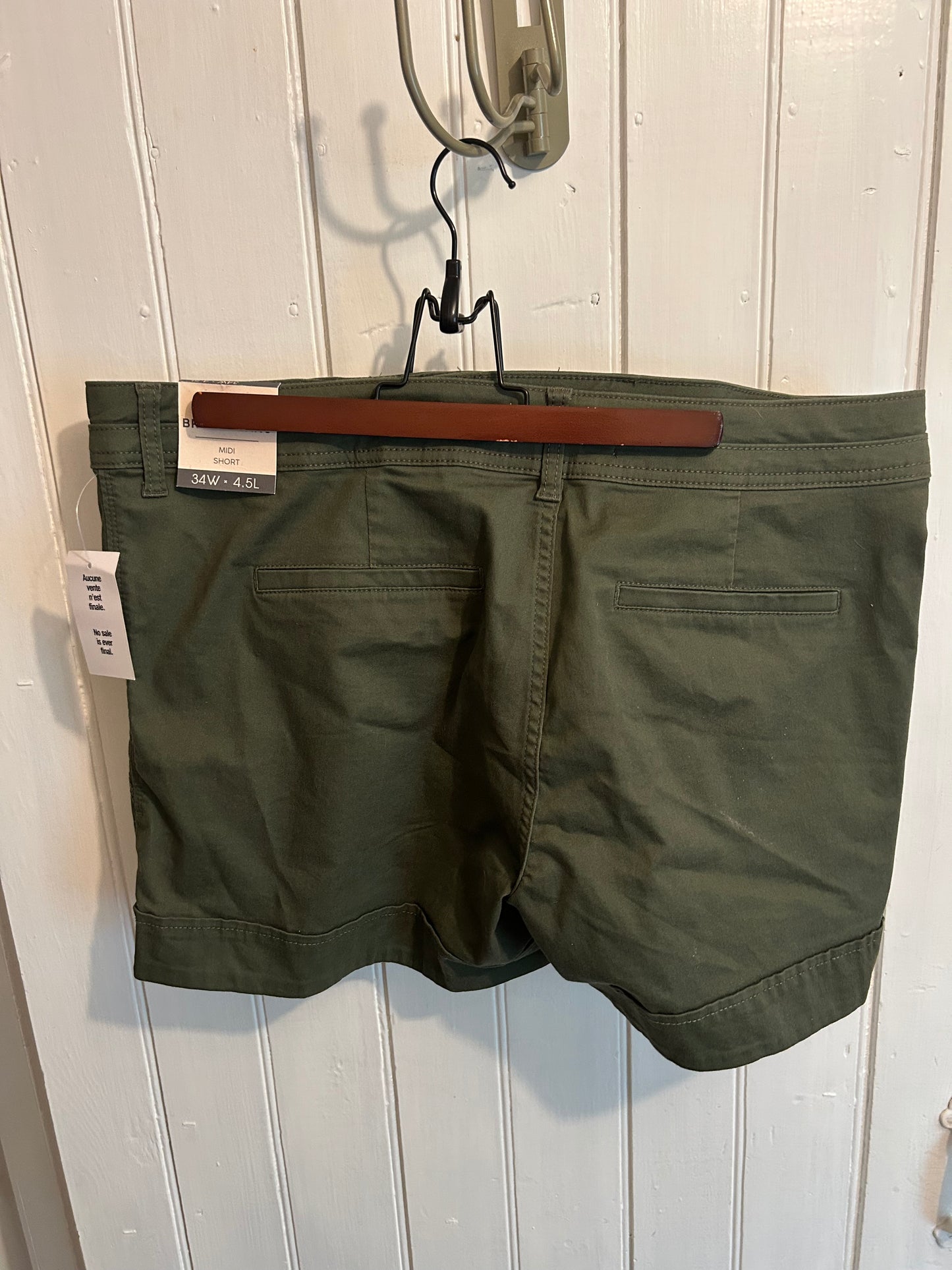 NEW Brody jeans 34 green khaki shorts