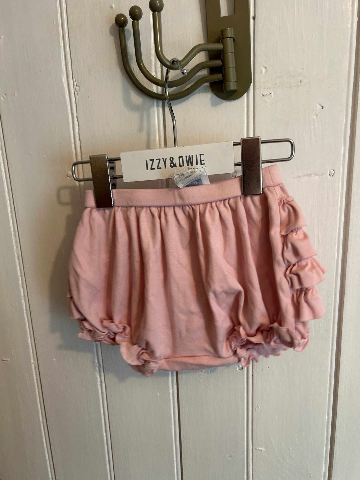 Lenon loves layette 12/18m pink ruffle bum shorts
