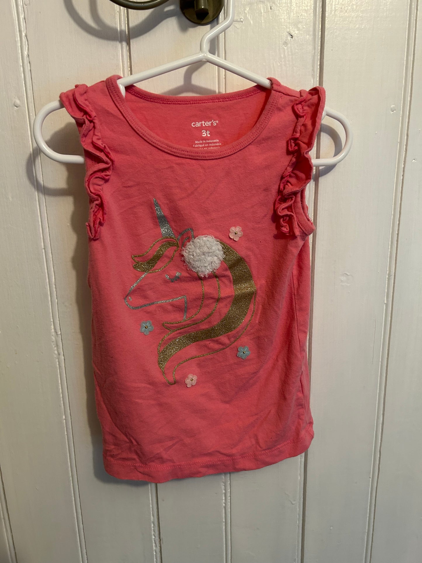 Carters 3t pink unicorn tank top