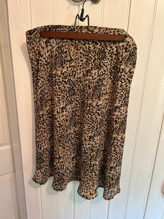 Northern reflection large cheetah midi skirt