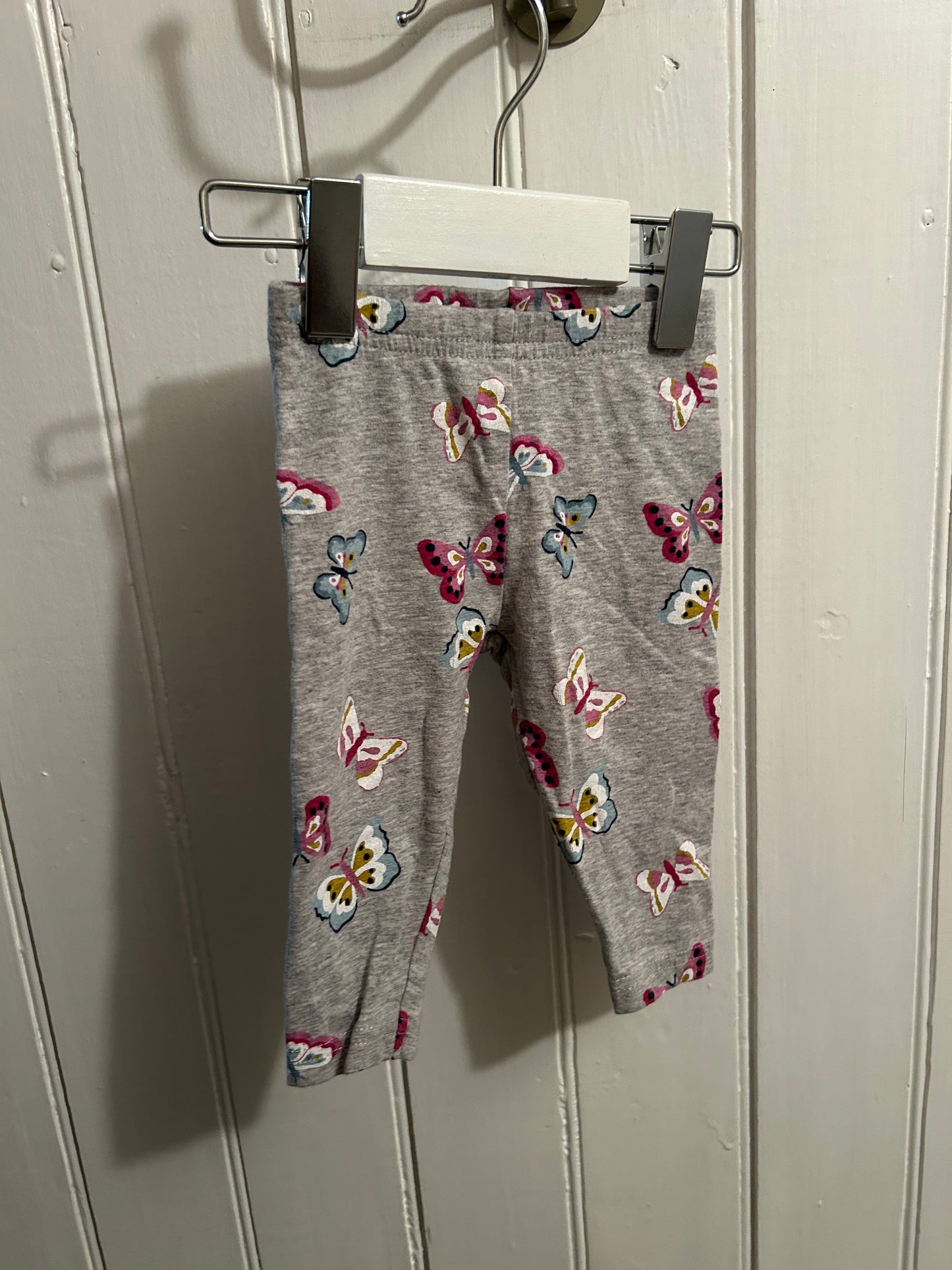 Carters 6m grey butterfly leggings