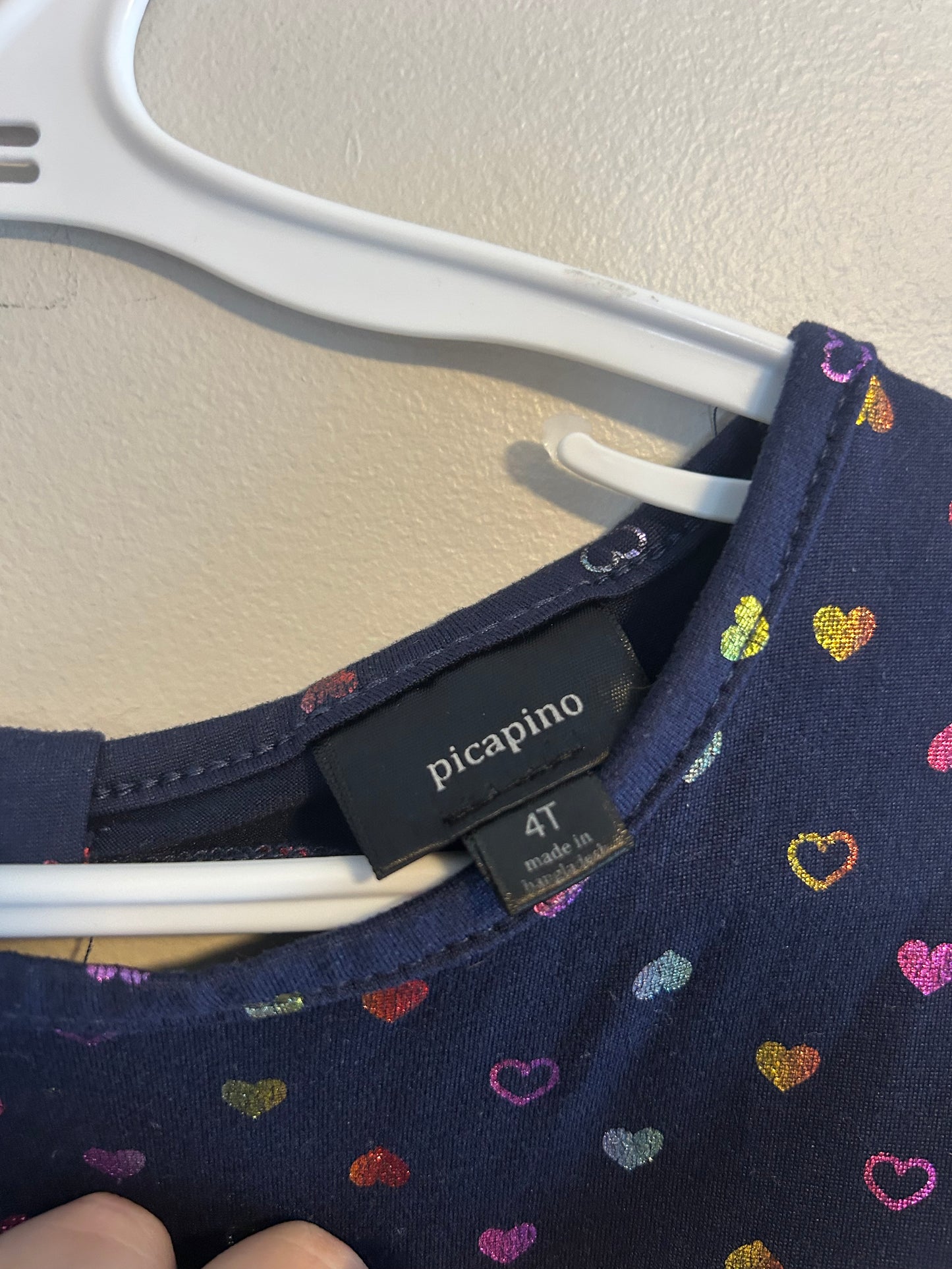 Picapino 4t navy heart dress