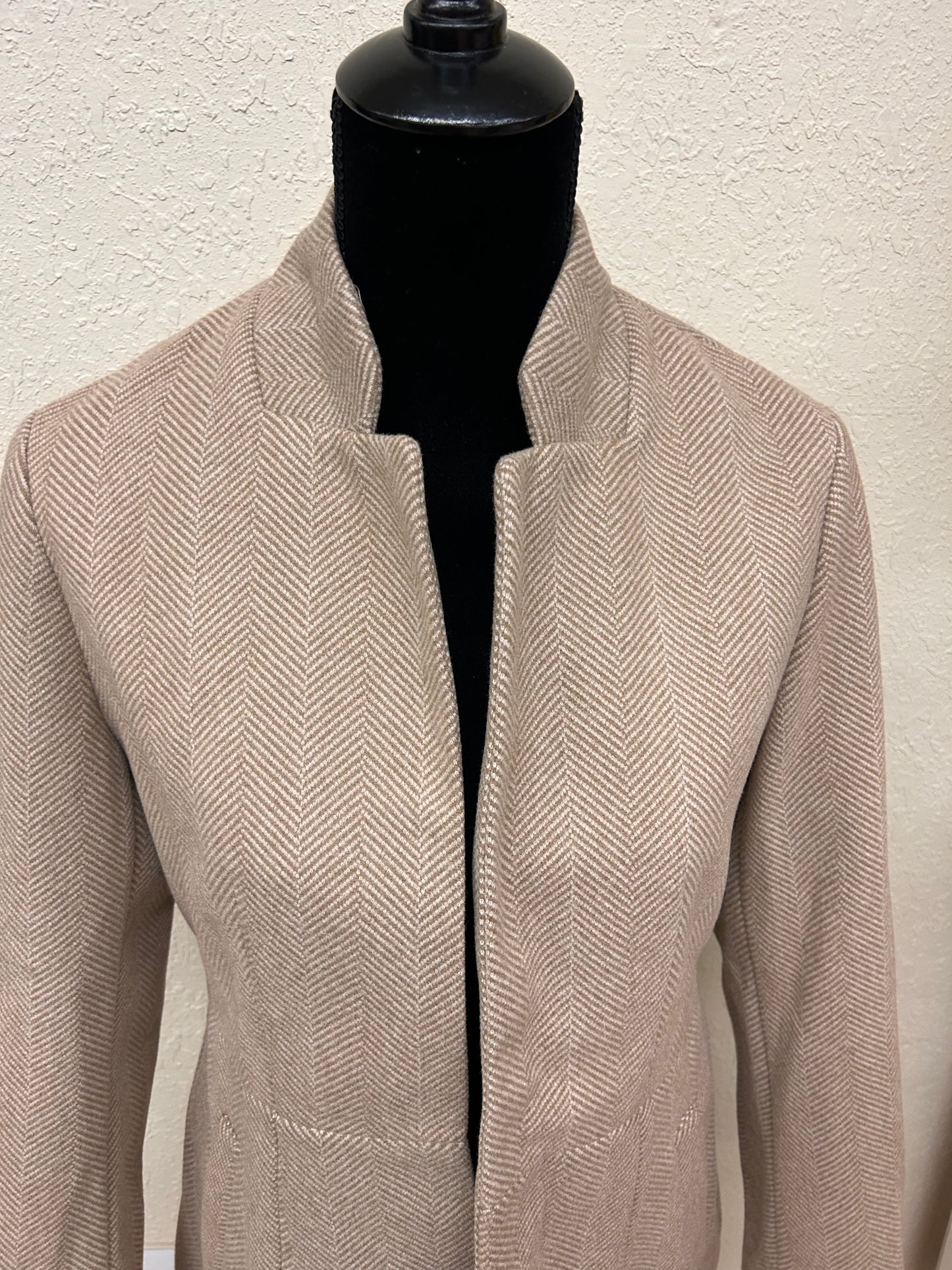 NEW ChouYatou medium brown chevron blazer