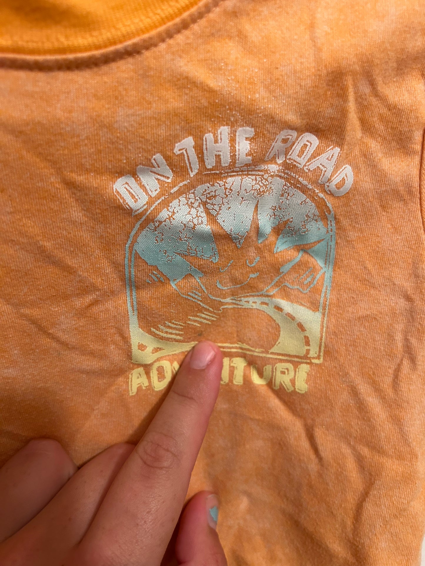Oshkosh 2t orange road trip tshirt