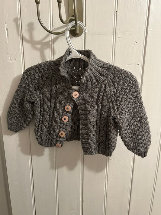 Handmade 6m grey knit cardigan