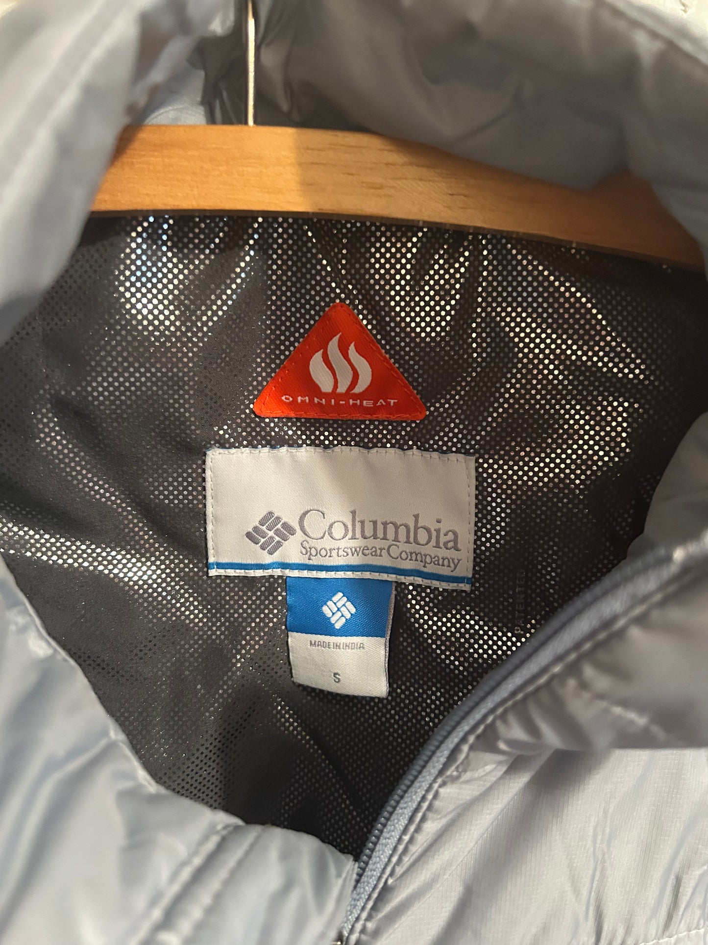 Columbia small grey puffer vest