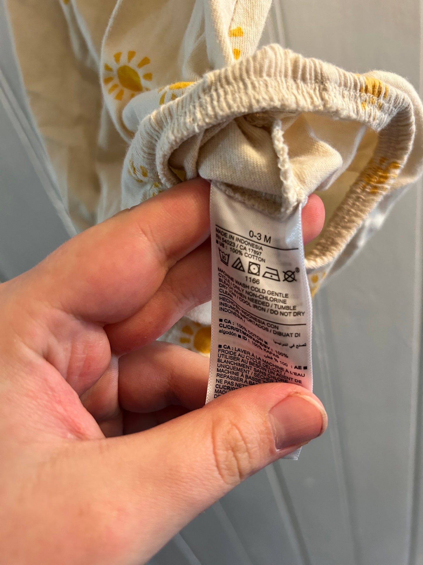 Old navy 0/3m yellow sun romper