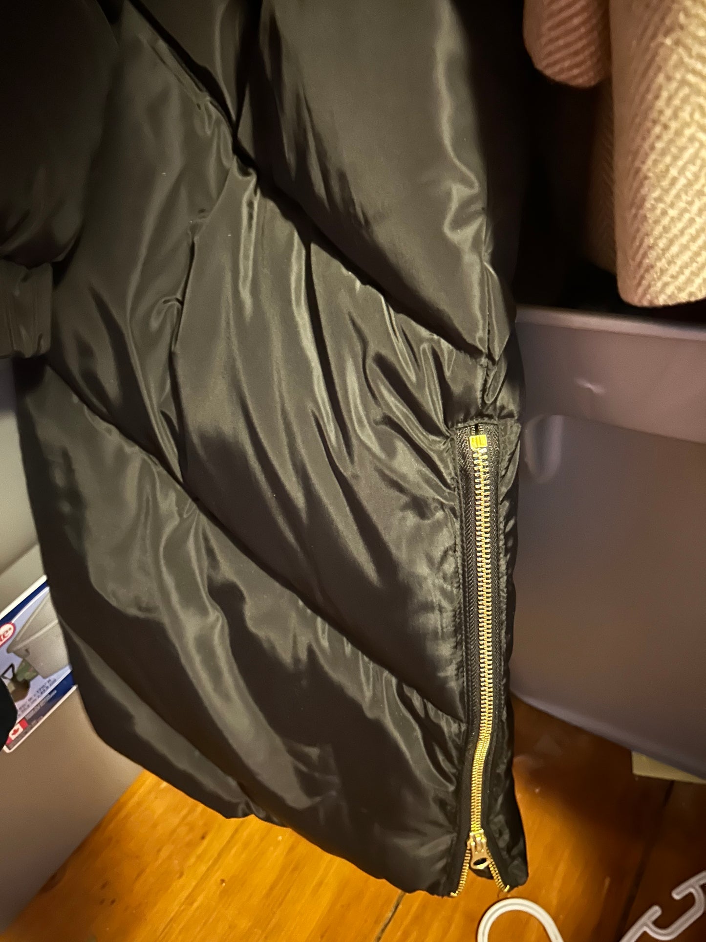 Kaffe 38 (medium) black knee length winter jacket