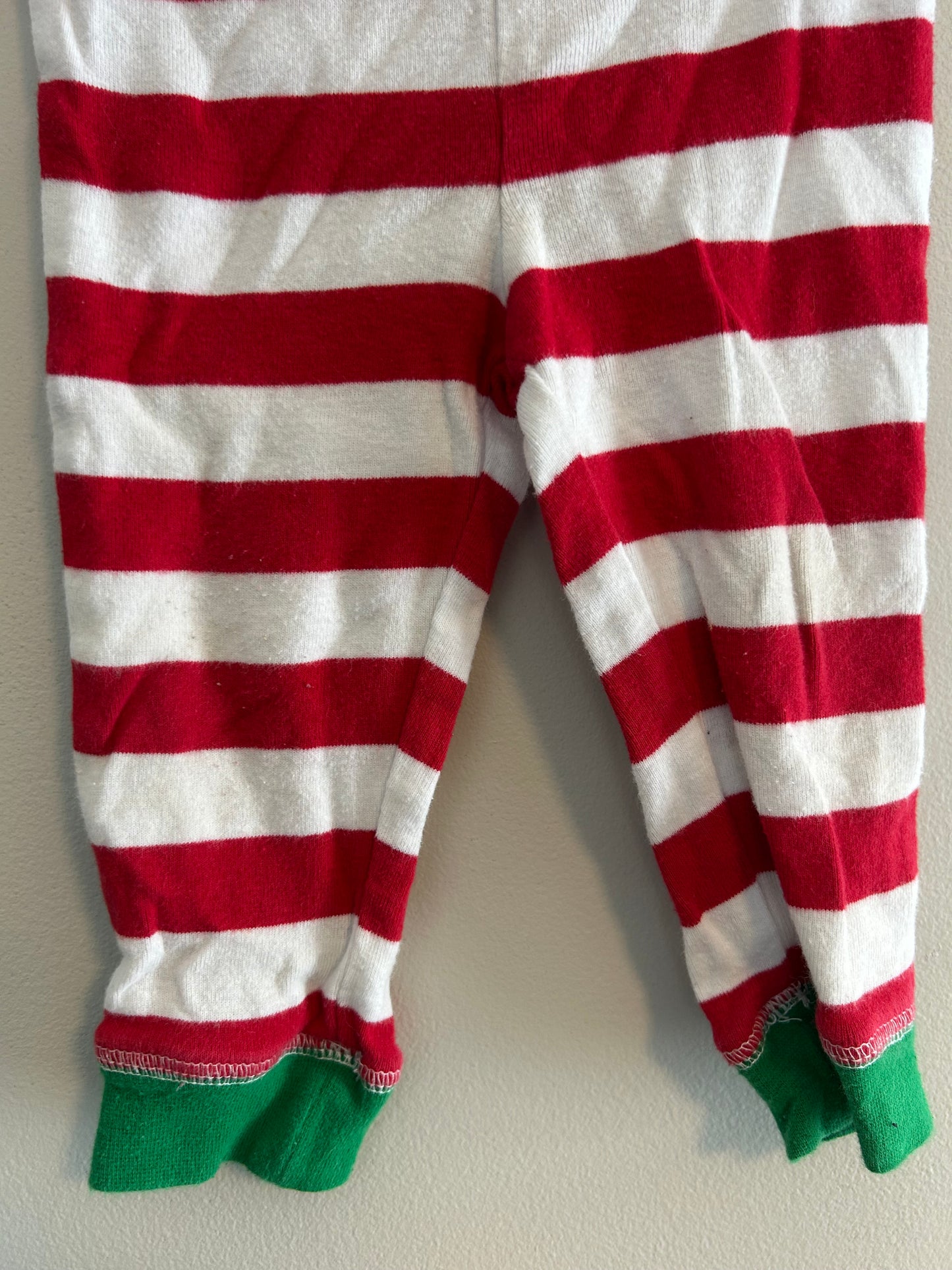 George 6/12m Santa’s helper striped sleep set