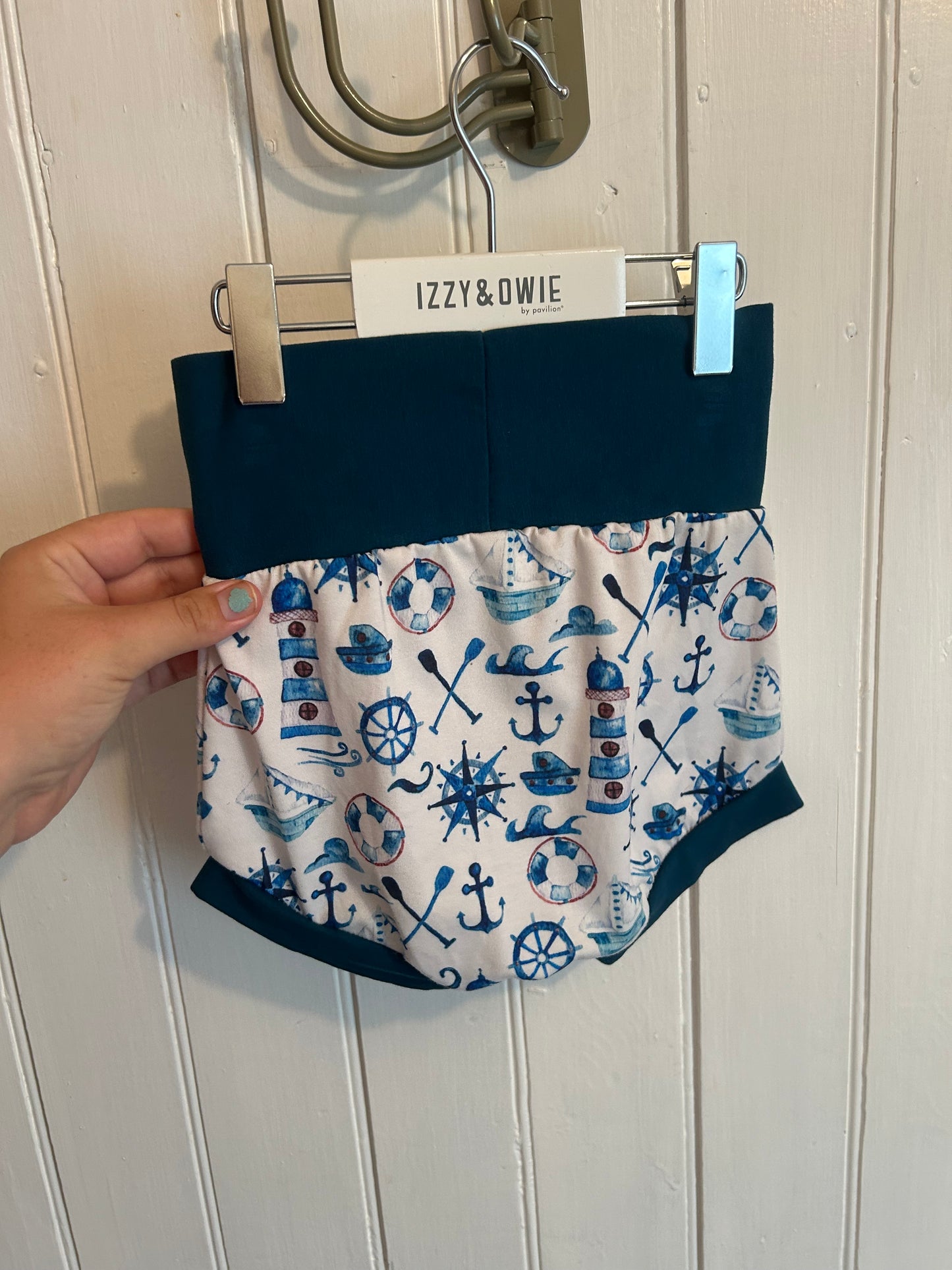 Handmade 3t blue nautical bummies