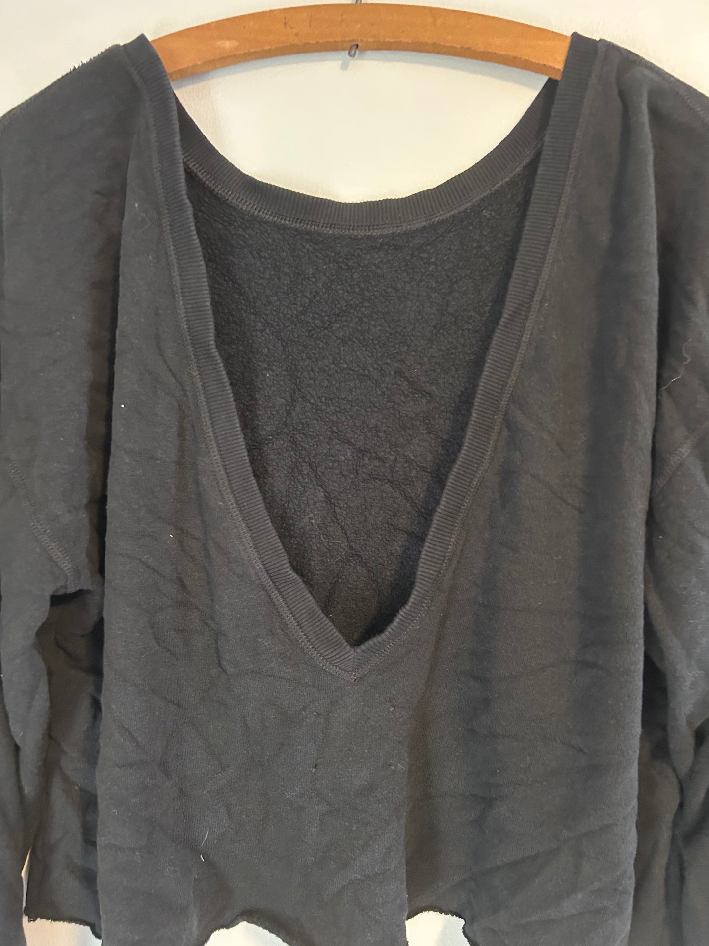 Offline by aerie large black low cut back copped sweater