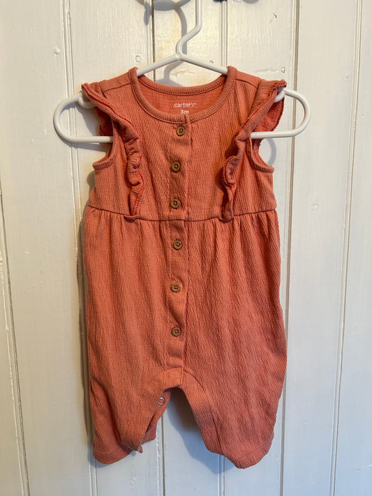 Carters 3m peach romper