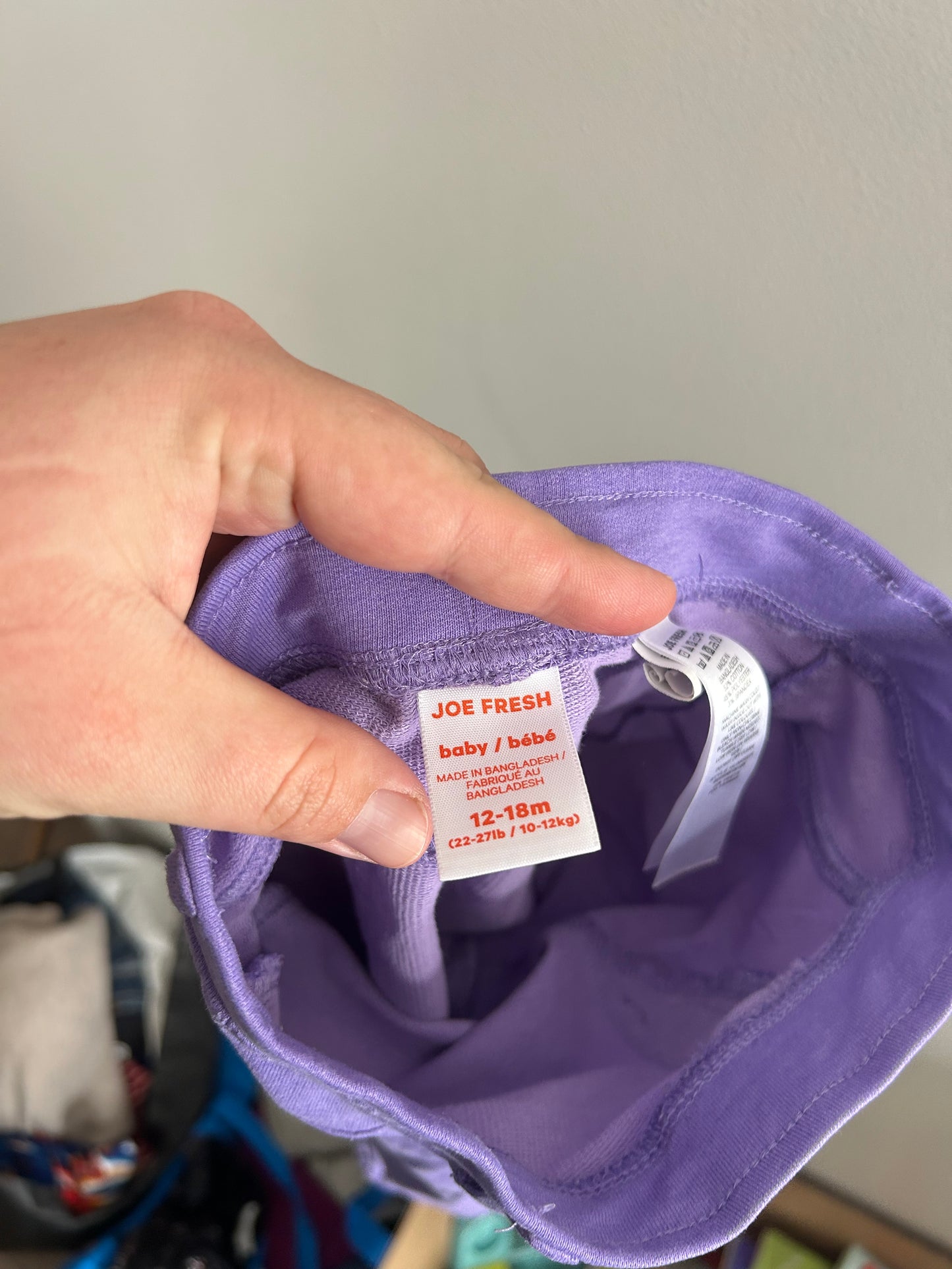 Joe fresh 12/18m purple jeggings