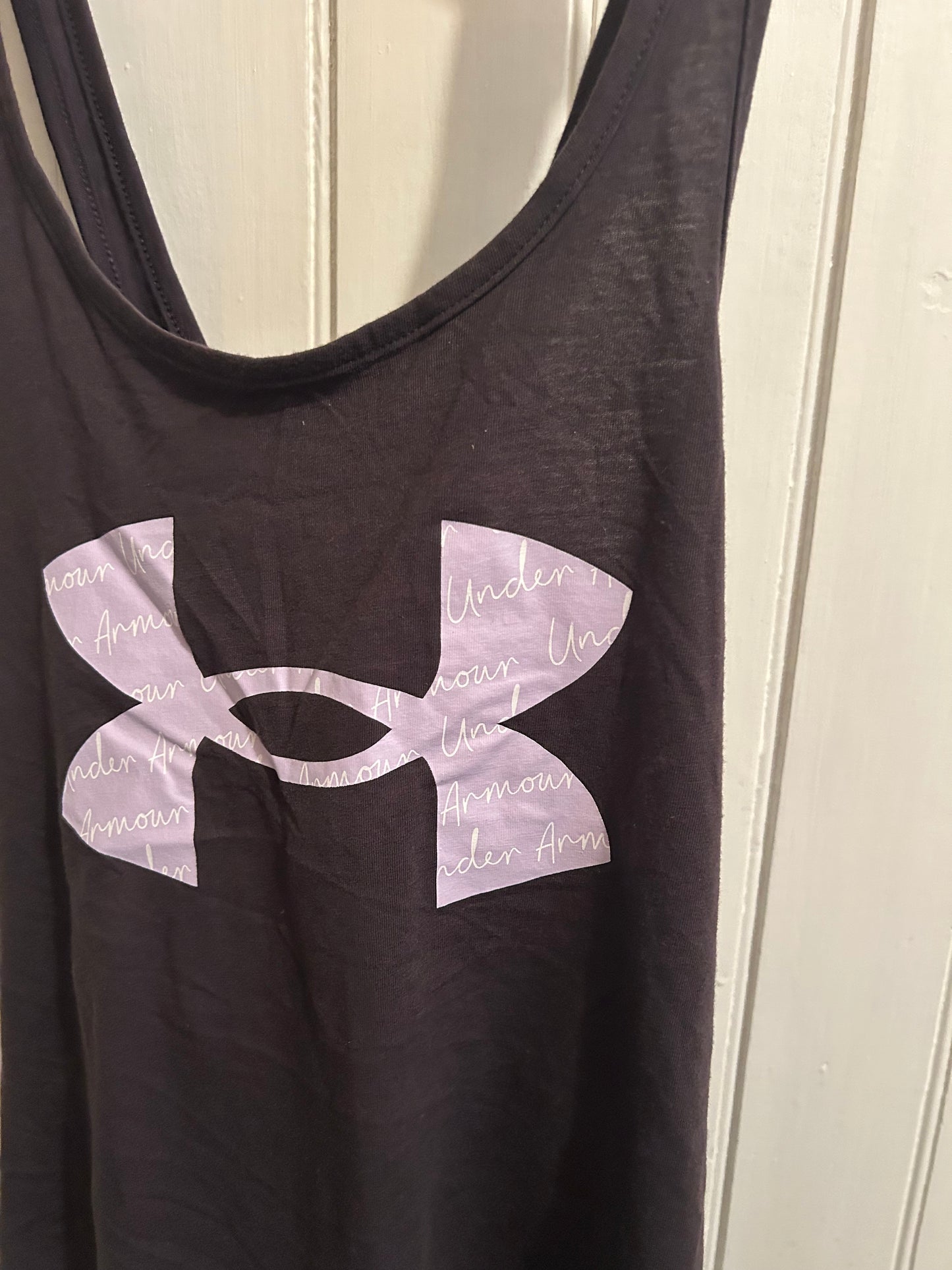 NEW under armour medium grey cross back tank top