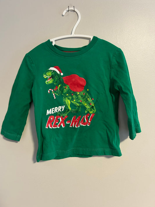 George 2t green Rex-mas graphic T-shirt