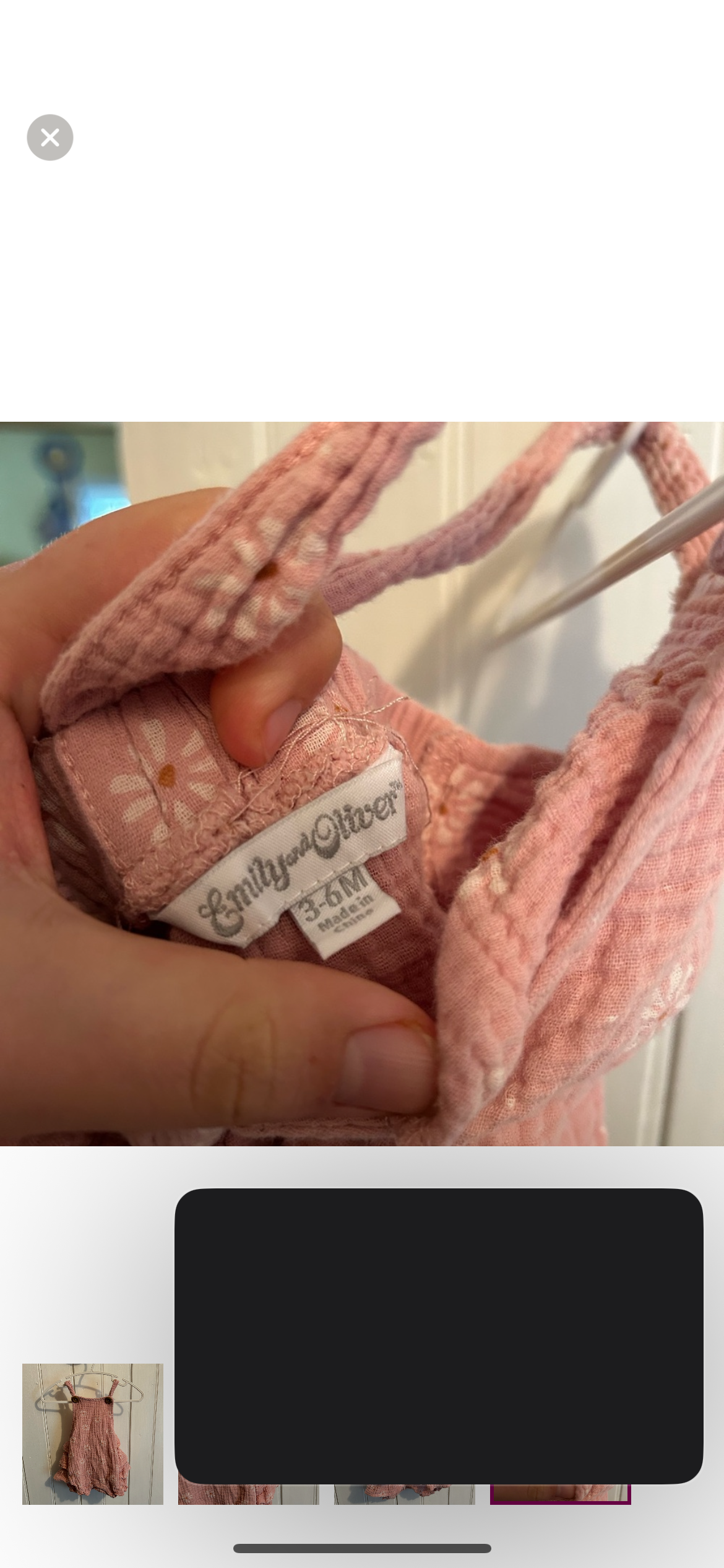 Emily & Oliver 3-6m pink daisy romper overalls