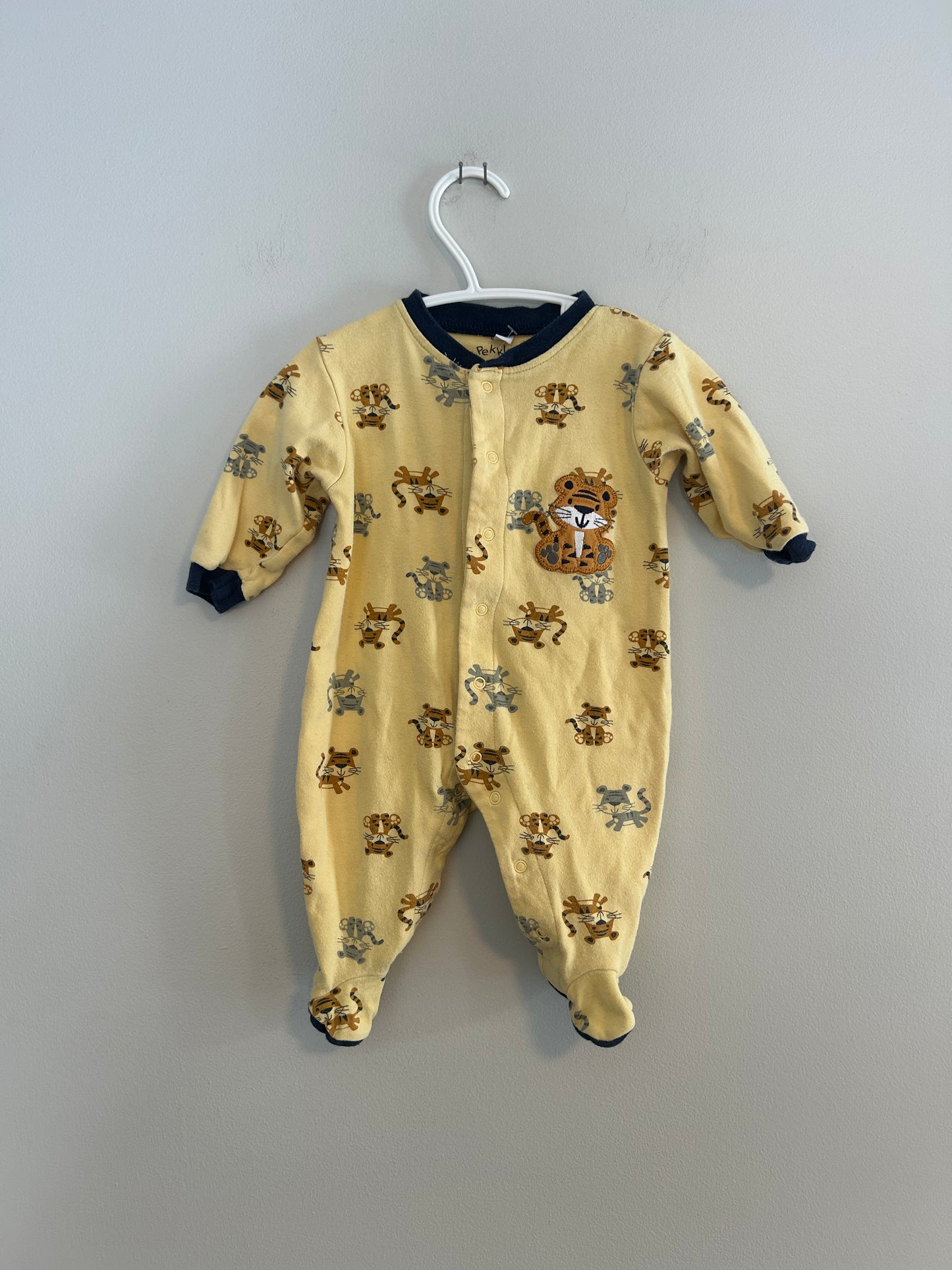 Pekkle 3m yellow tiger button up sleeper
