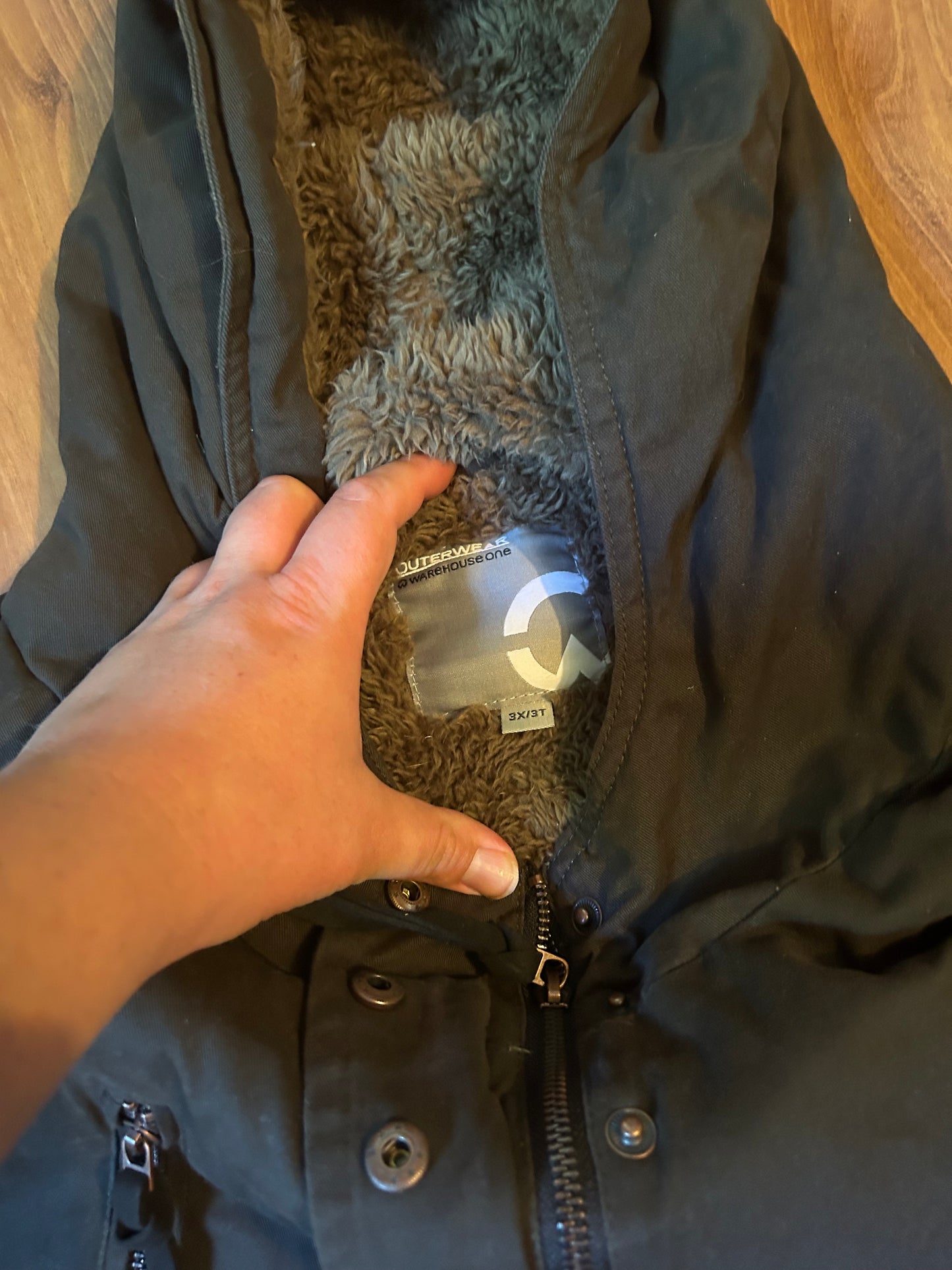 Warehouse one 3x brown Sherpa lined heavy jacket