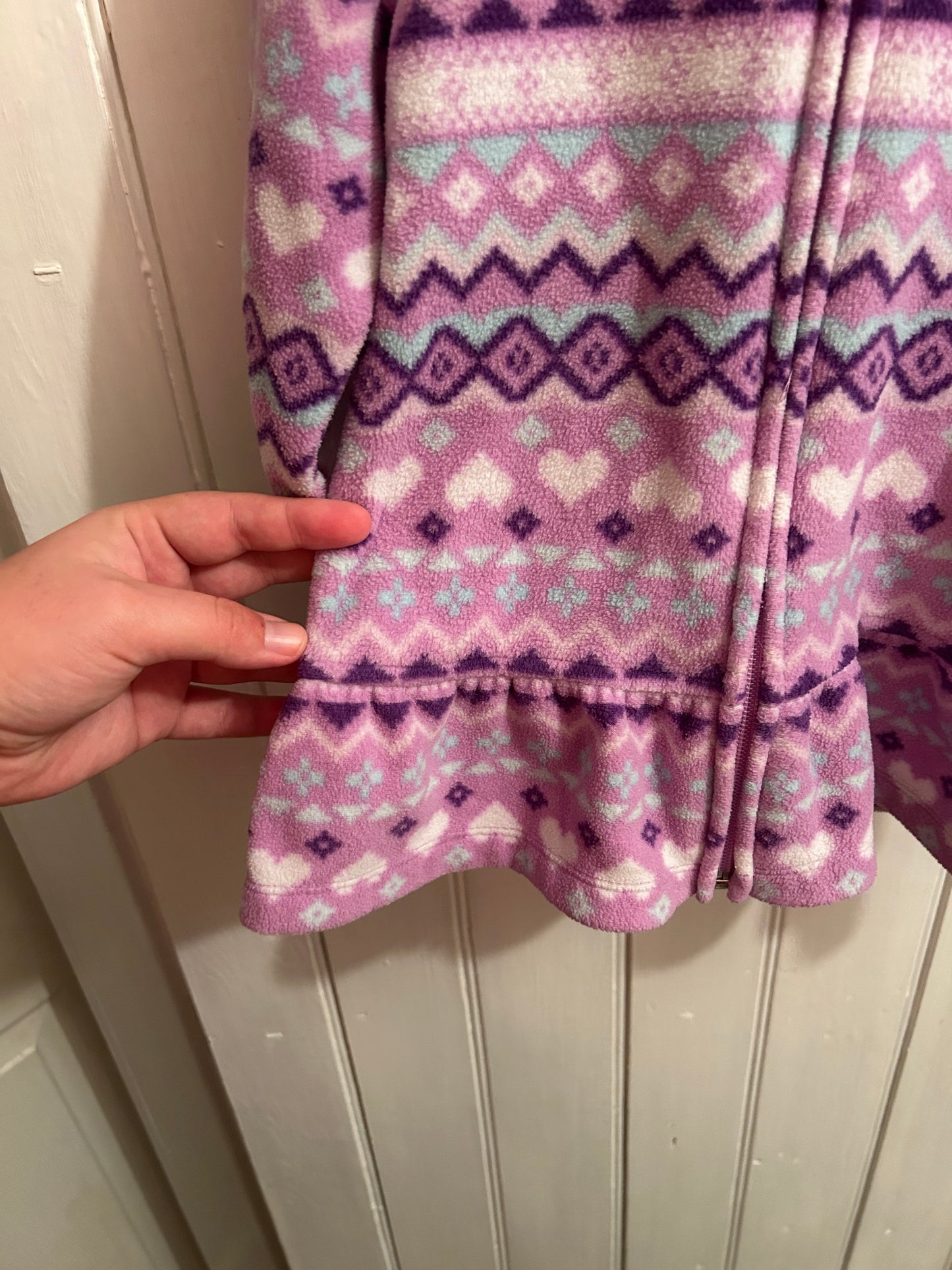 Children’s place 5t purple Aztec fleece zip up hoodie