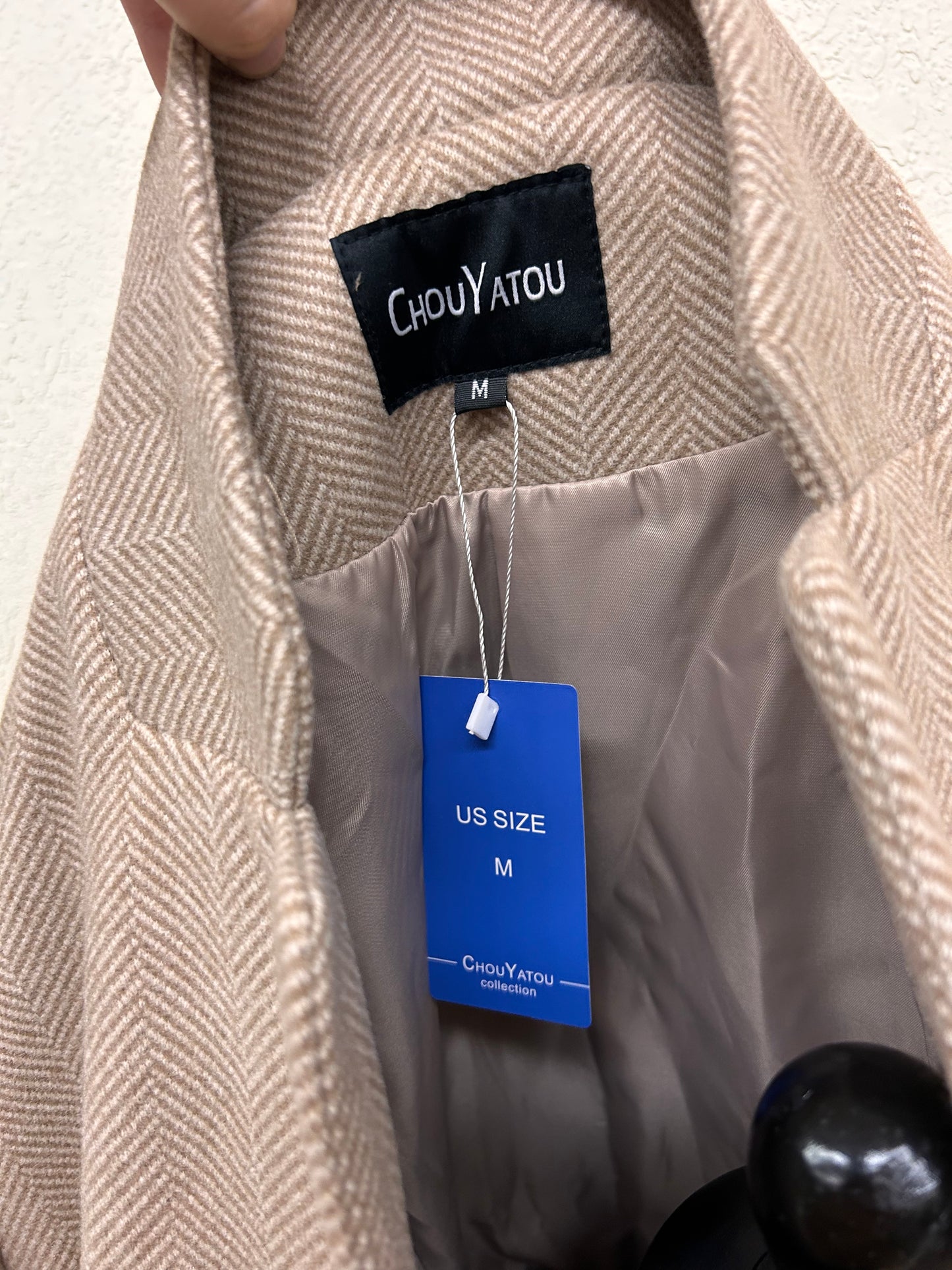 NEW ChouYatou medium brown chevron blazer