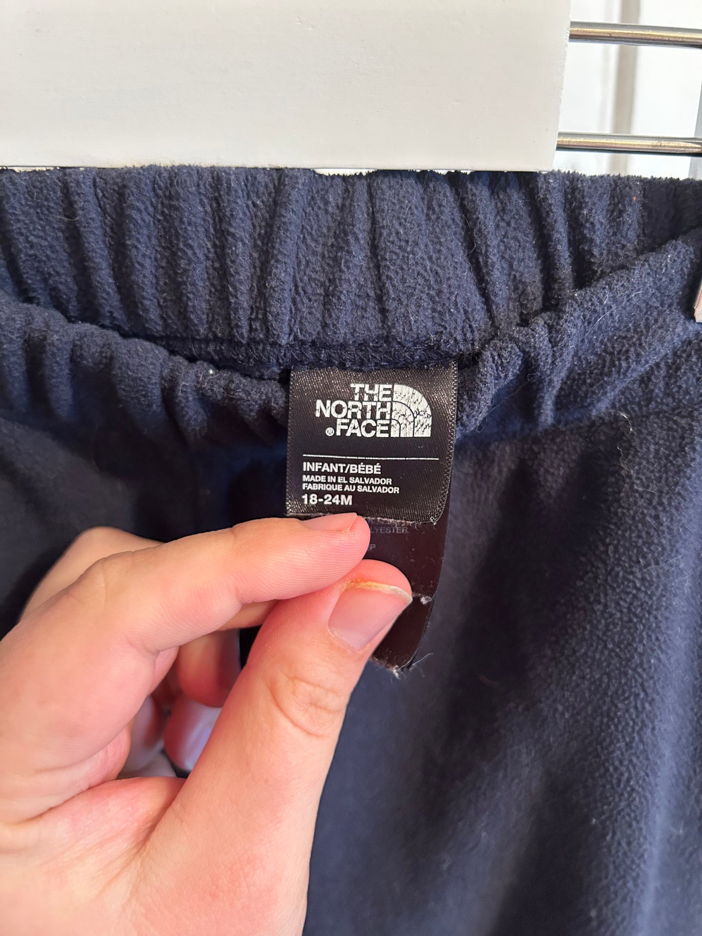 North Face 18/24m navy blue fleece pants