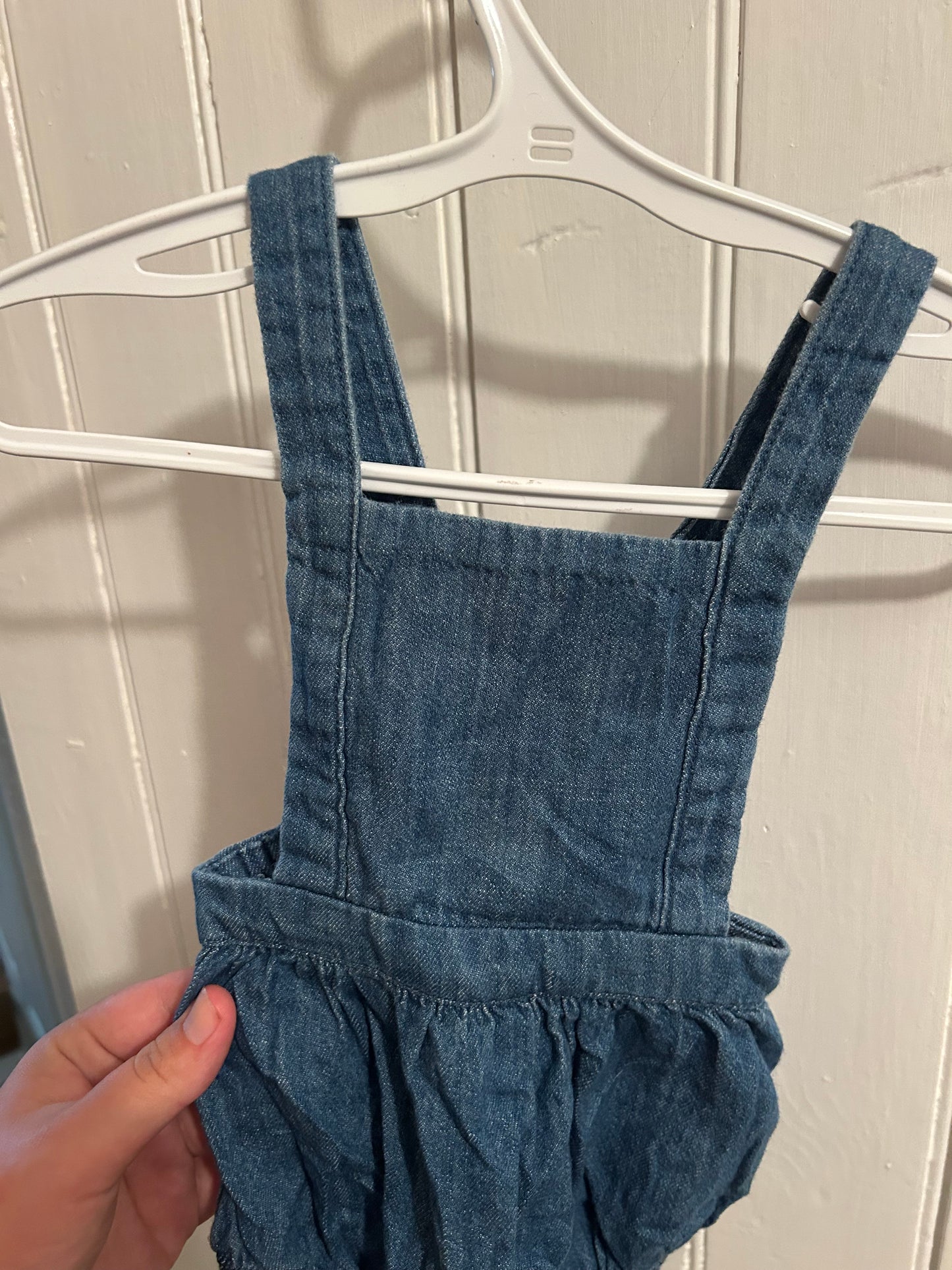 Old navy 6/12m denim bubble overalls