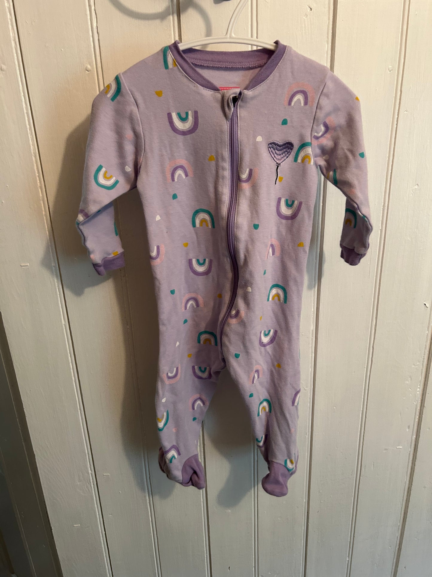 Tuffy 6m purple rainbow zip up sleeper